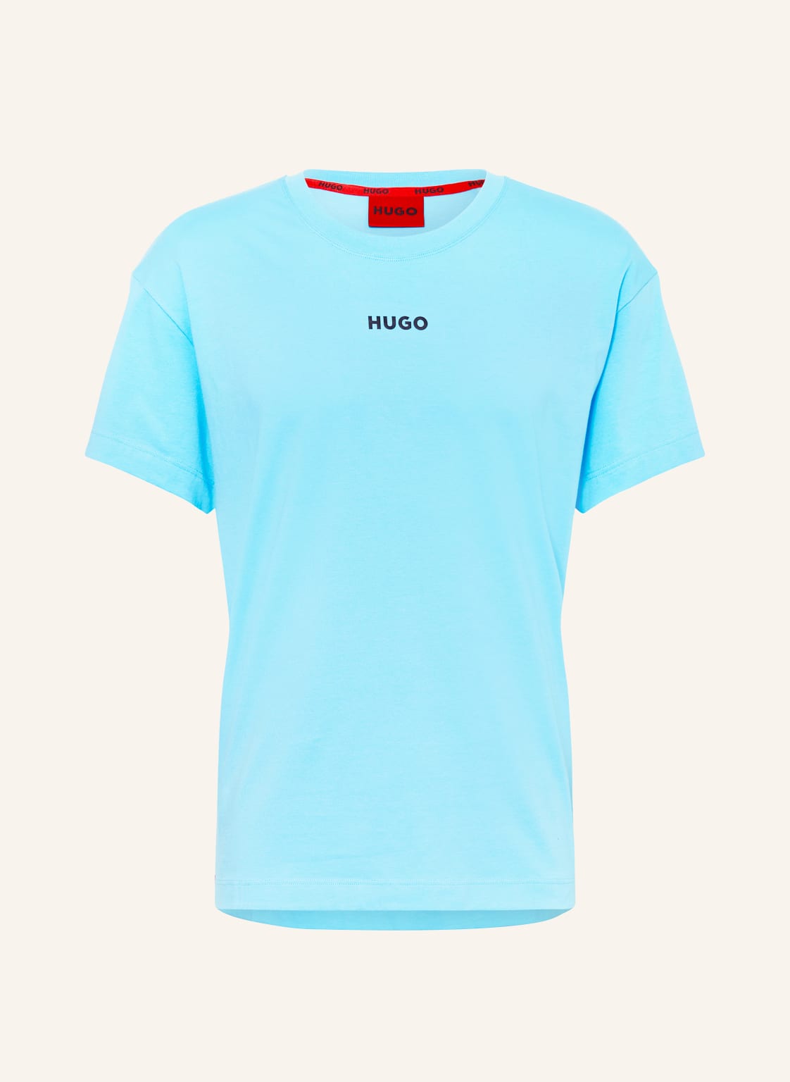 Hugo Schlafshirt Linked blau von HUGO