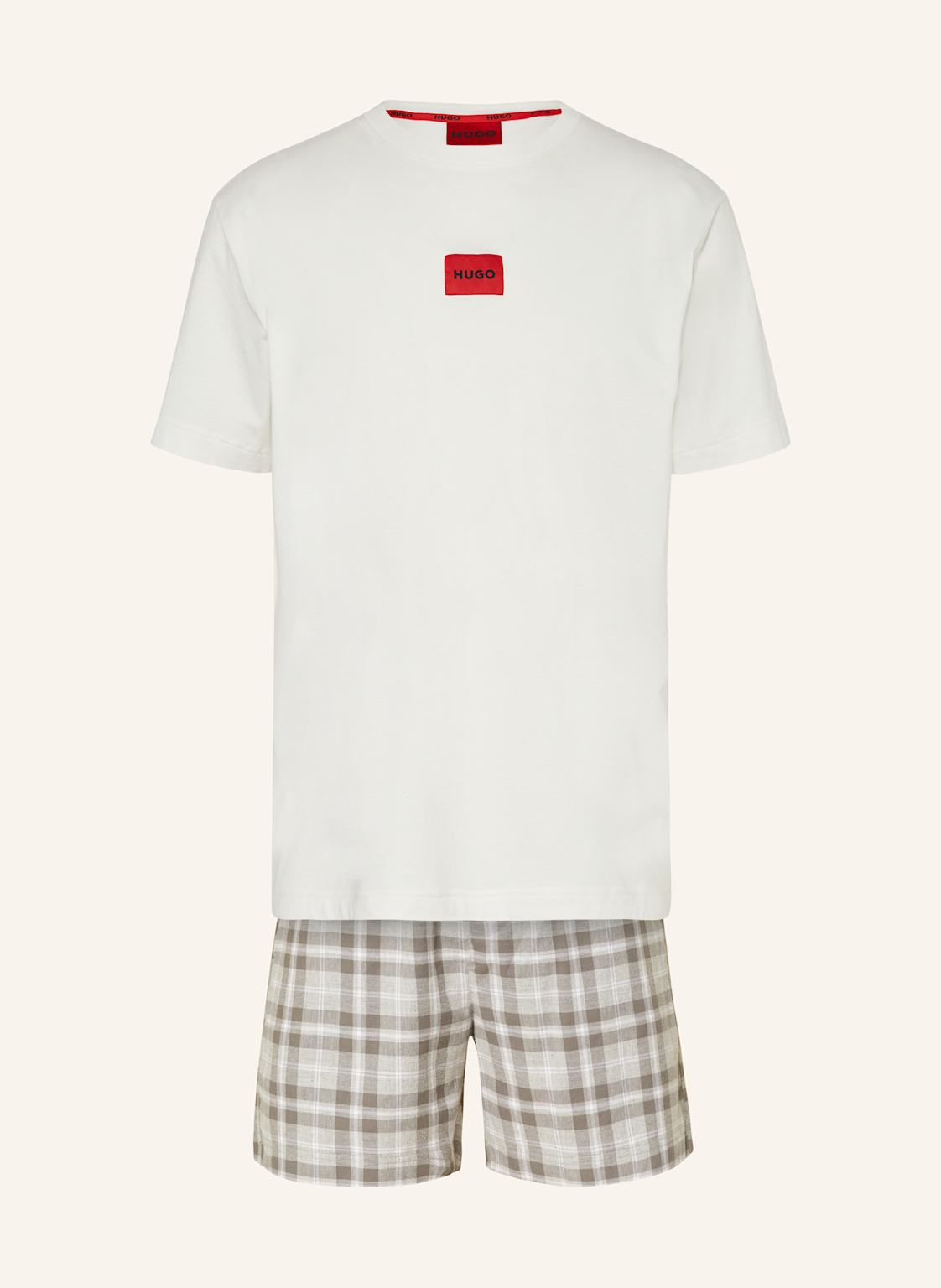 Hugo Shorty-Schlafanzug Check grau Hugo Shorty-Schlafanzug Check grau von HUGO