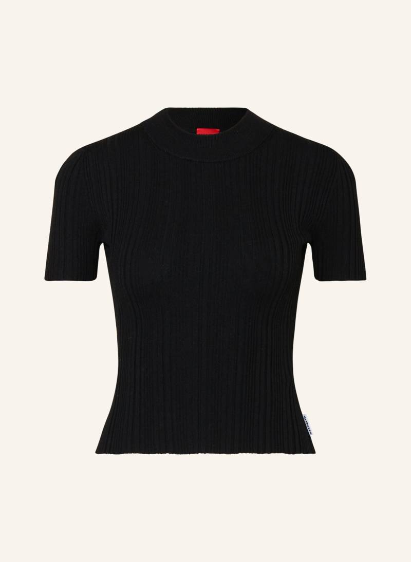 Hugo Strickshirt Sarpharim schwarz von HUGO