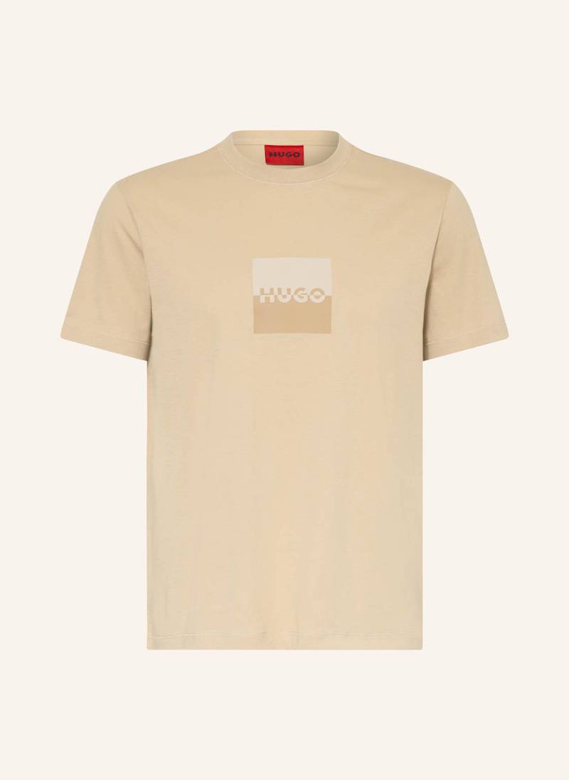 Hugo T-Shirt Dusplit beige von HUGO