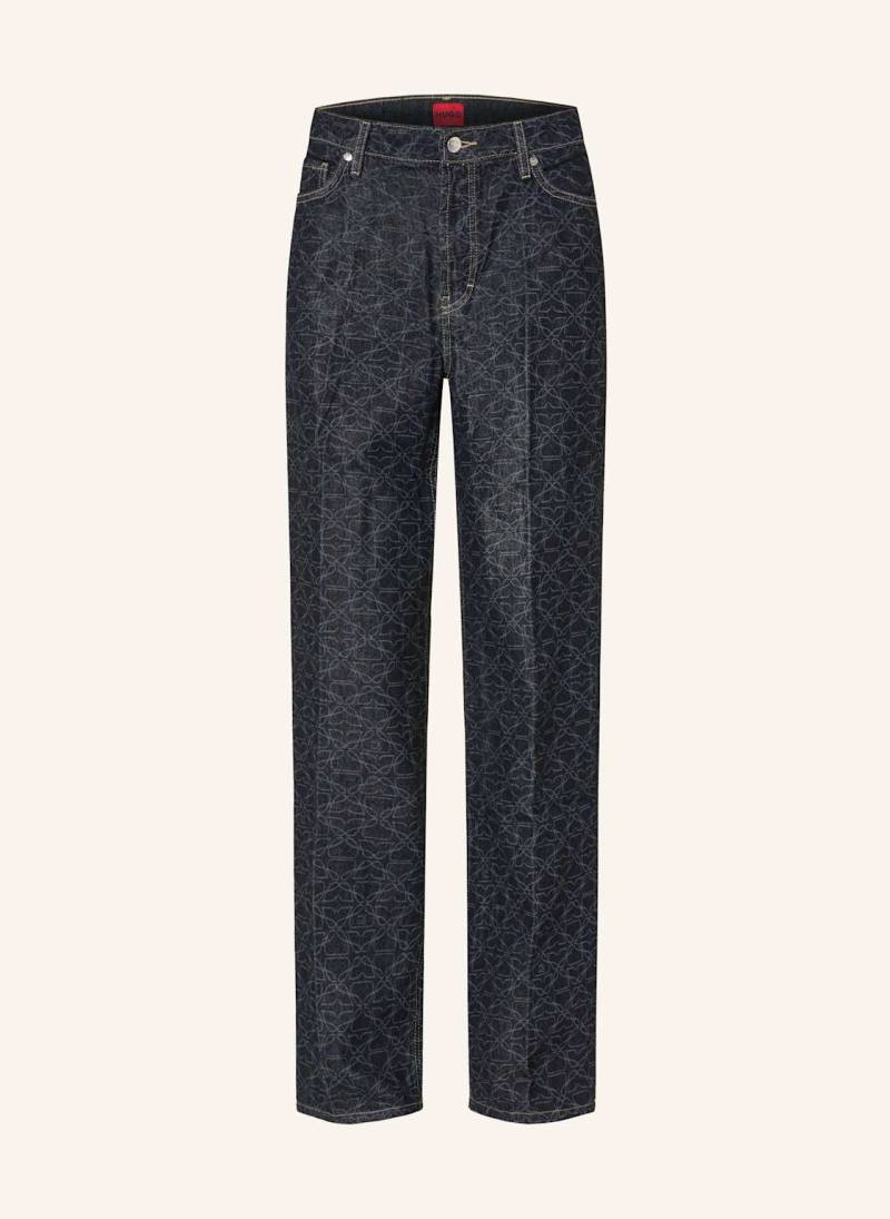 Hugo Wide Leg Jeans blau von HUGO