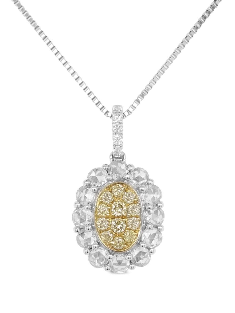 HYT Jewelry 18kt gold and platinum diamond necklace - Silver von HYT Jewelry