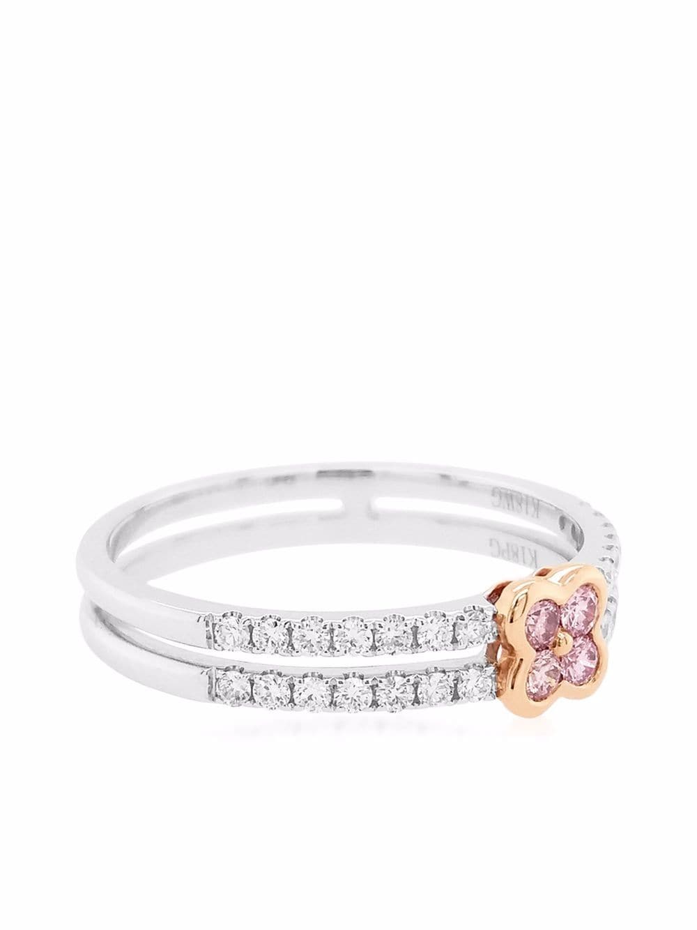 HYT Jewelry 18kt gold Argyle Pink diamond engagement ring - Silver von HYT Jewelry