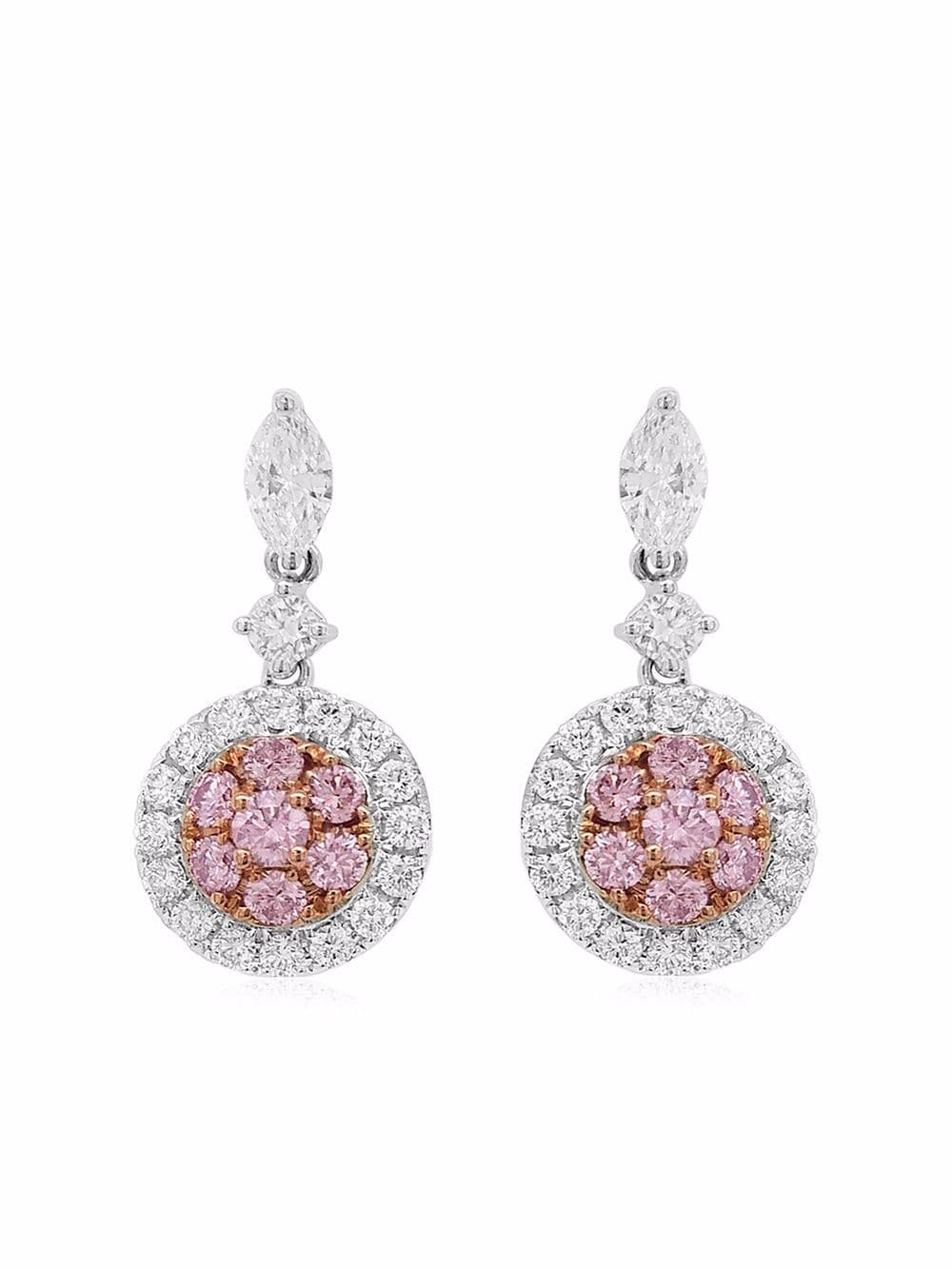 HYT Jewelry 18kt white gold Argyle pink diamond stud earrings - Silver von HYT Jewelry