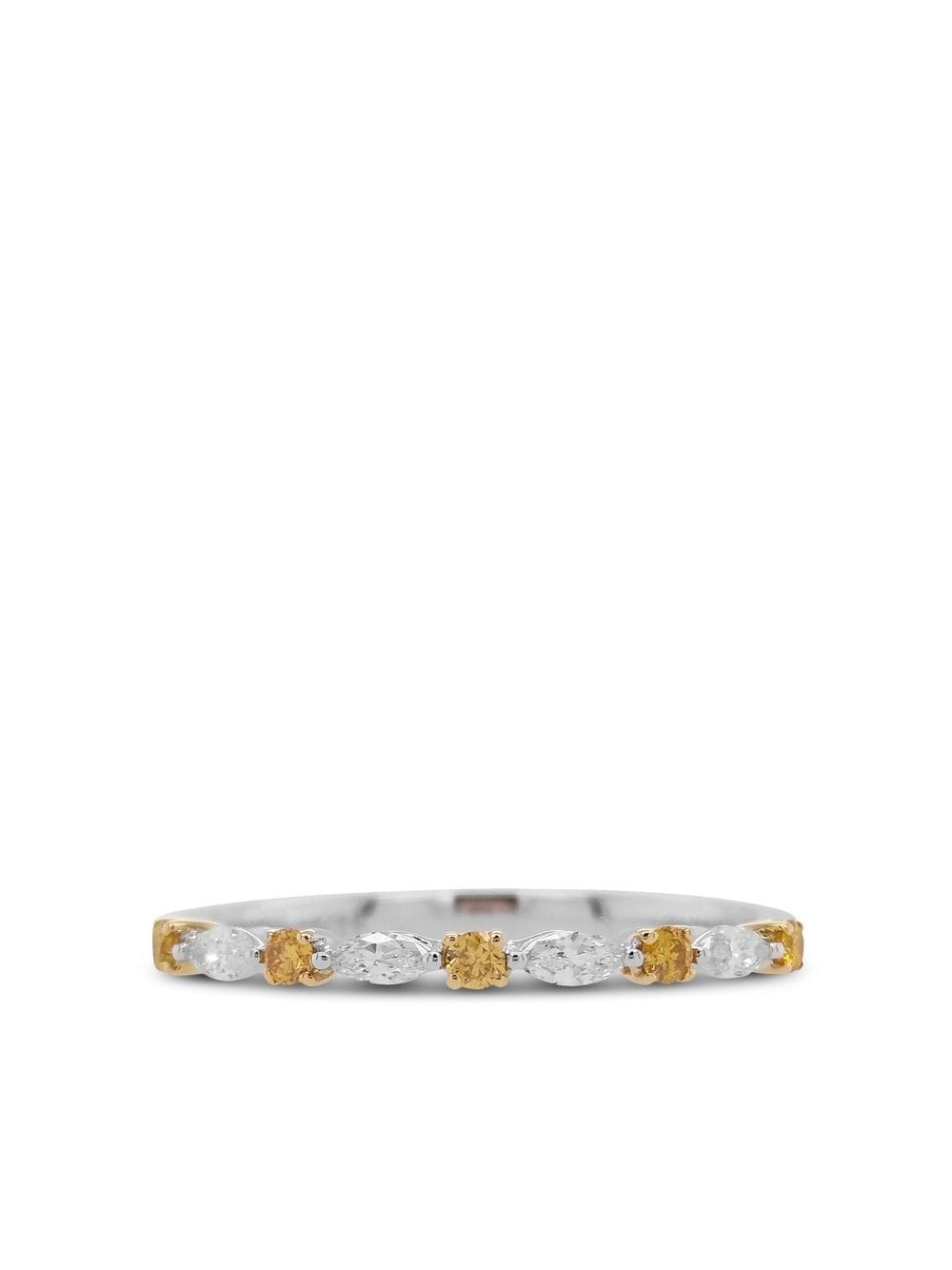 HYT Jewelry 18kt white gold diamond band ring - Silver von HYT Jewelry