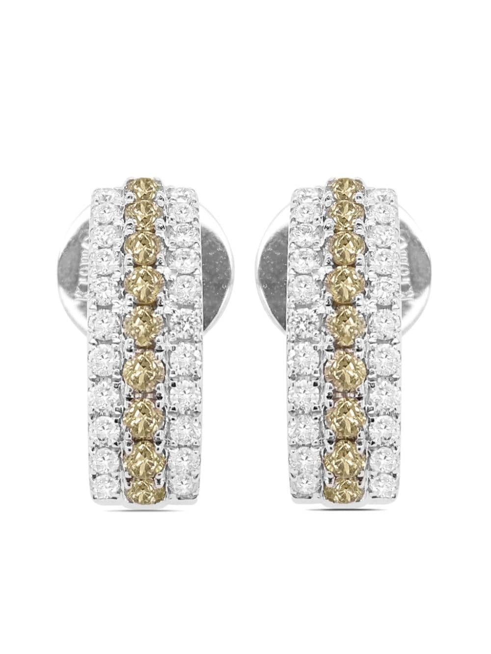 HYT Jewelry 18kt white gold diamond half-hoop earrings - Silver von HYT Jewelry