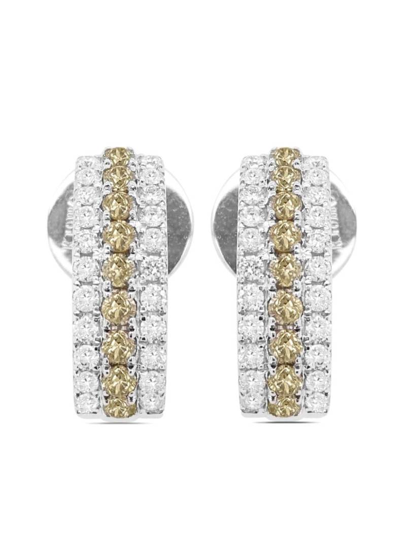 HYT Jewelry 18kt white gold diamond half-hoop earrings - Silver von HYT Jewelry