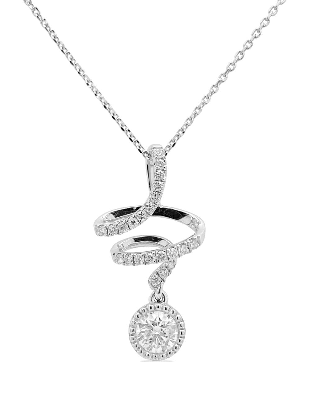 HYT Jewelry 18kt white gold diamond pendant necklace - Silver von HYT Jewelry