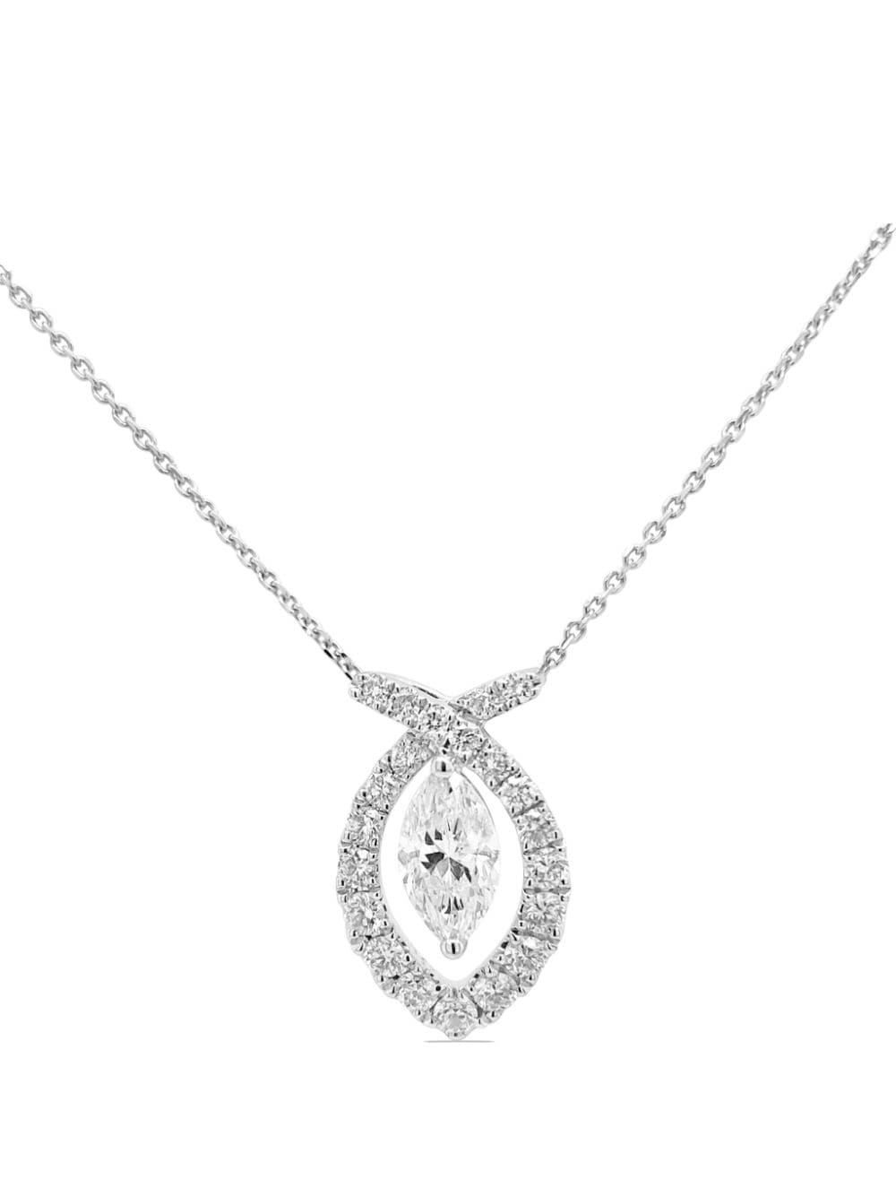 HYT Jewelry 18kt white gold diamond pendant necklace - Silver von HYT Jewelry