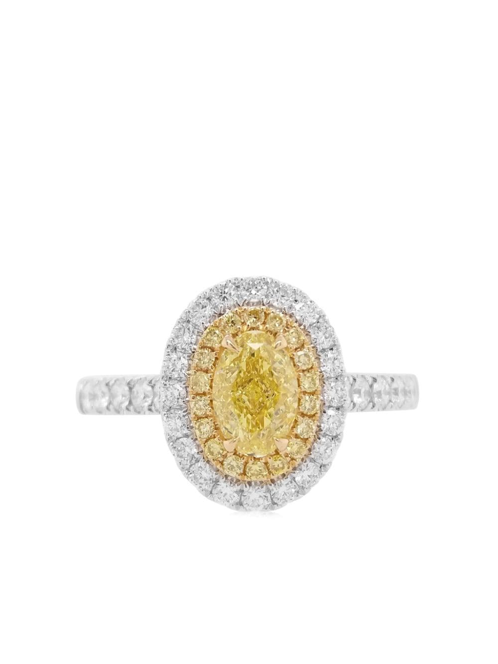 HYT Jewelry 18kt white gold yellow and white diamond ring von HYT Jewelry