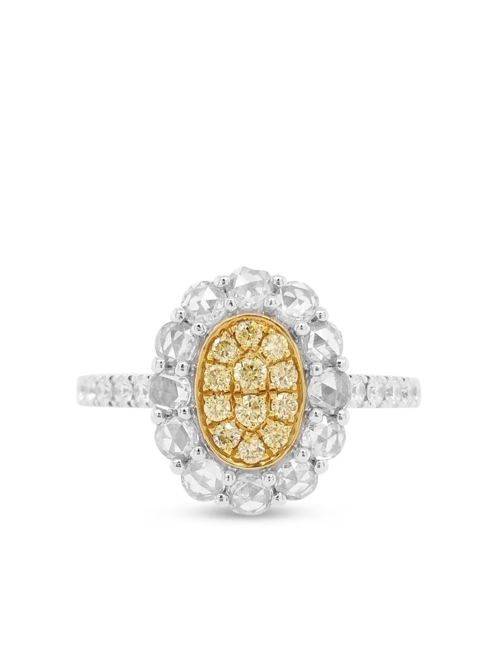 HYT Jewelry 18kt yellow and platinum diamond ring - Silver von HYT Jewelry