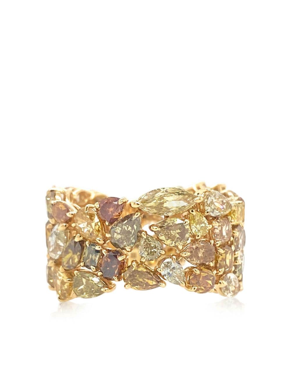 HYT Jewelry 18kt yellow gold diamond chunky ring von HYT Jewelry