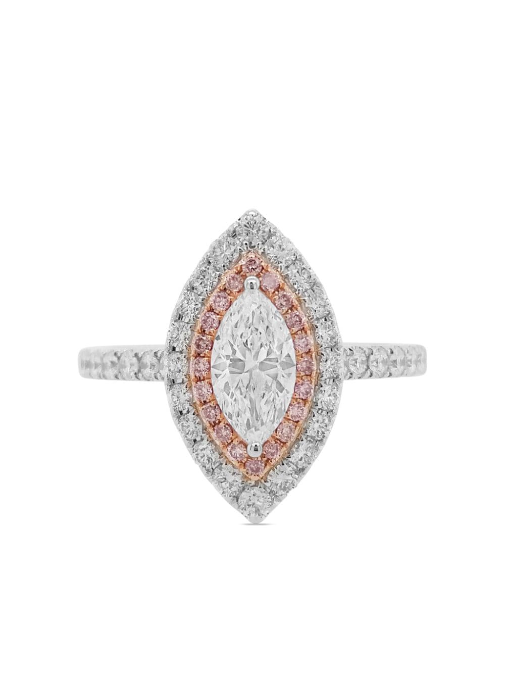 HYT Jewelry platinum and 18kt rose gold diamond ring - Silver von HYT Jewelry