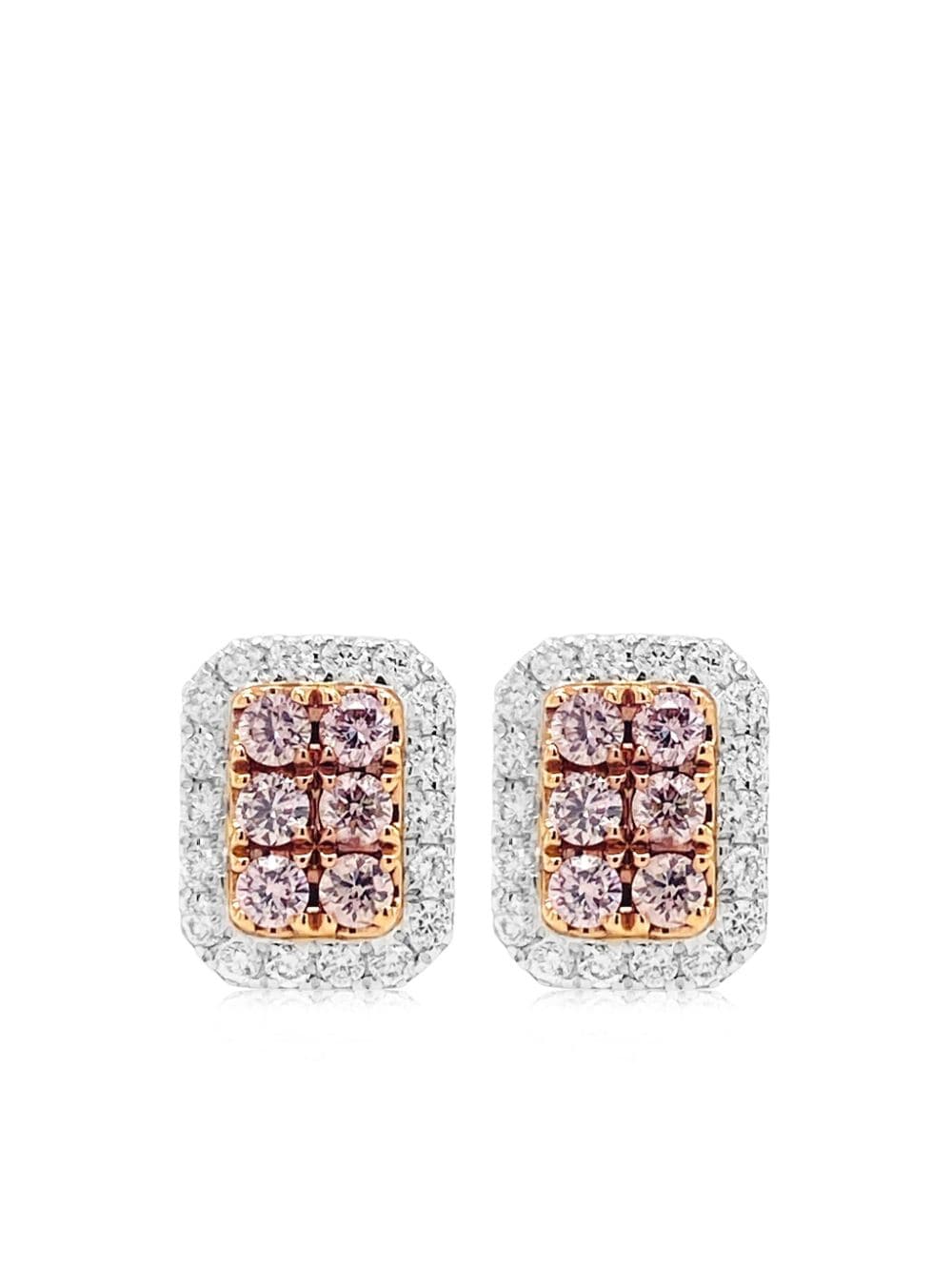 HYT Jewelry platinum and gold Argyle pink diamond stud earrings von HYT Jewelry