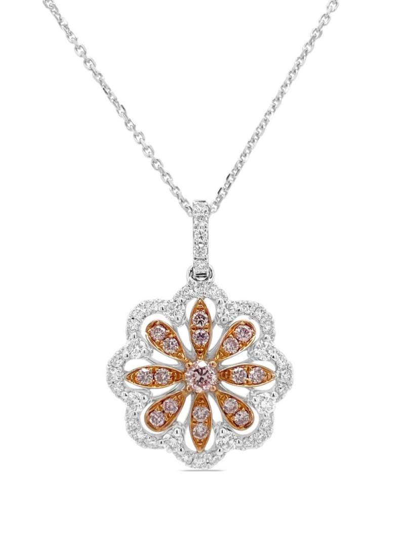 HYT Jewelry platinum pink and white diamond necklace - Silver von HYT Jewelry