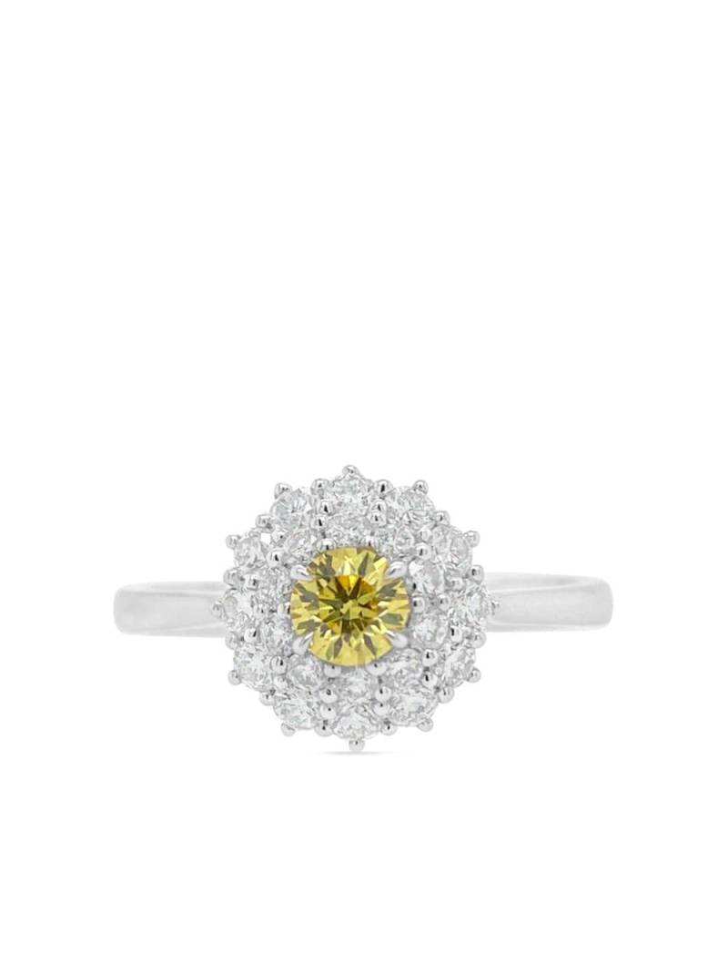 HYT Jewelry platinum white and yellow diamond ring - Silver von HYT Jewelry