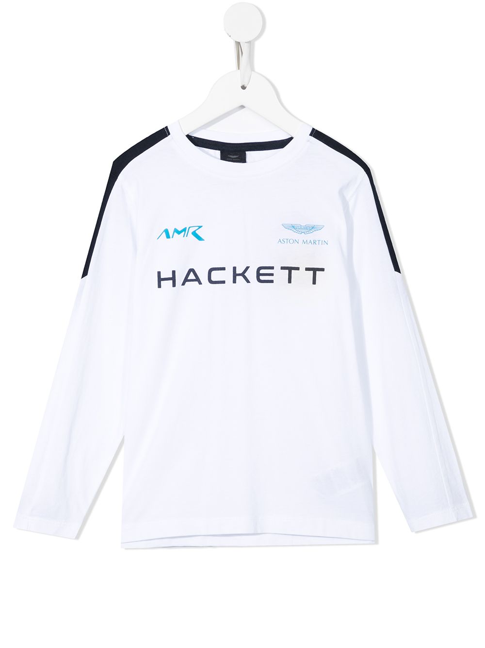 Hackett Kids logo-print long-sleeved T-shirt - White von Hackett Kids