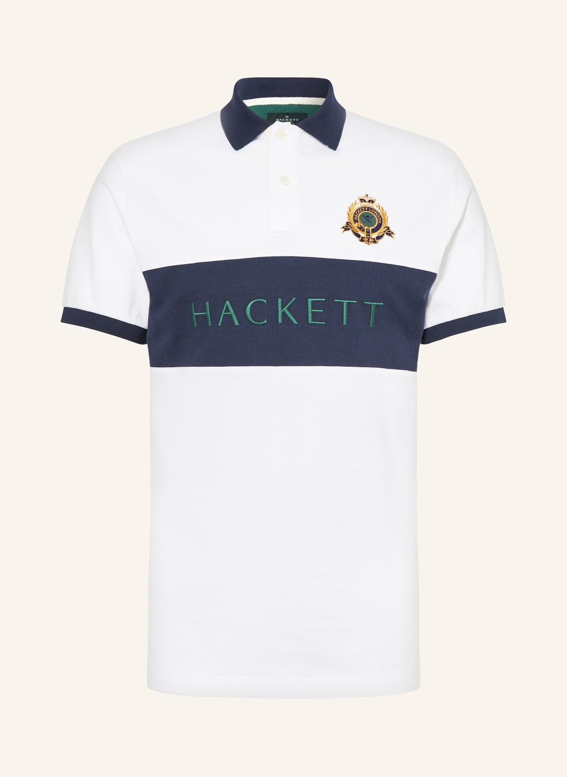 Hackett London Piqué-Poloshirt Classic Fit weiss von Hackett London