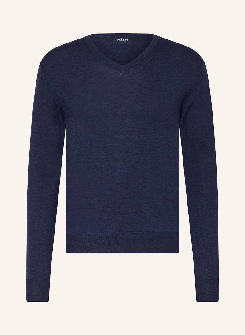 Hackett London Pullover Mit Seide blau von Hackett London