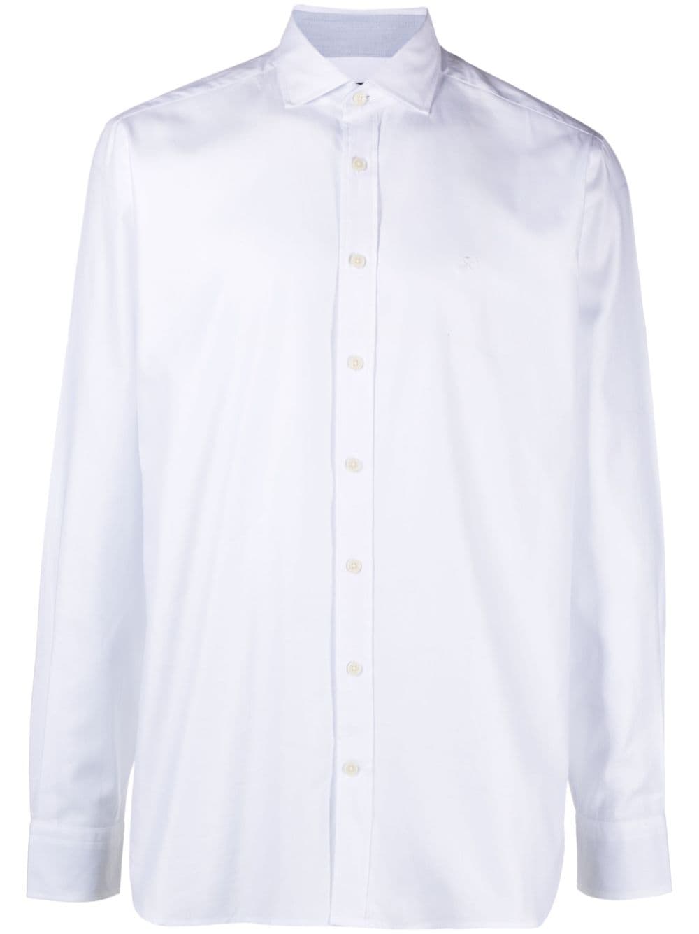 Hackett logo-embroidered crepe cotton shirt - White von Hackett