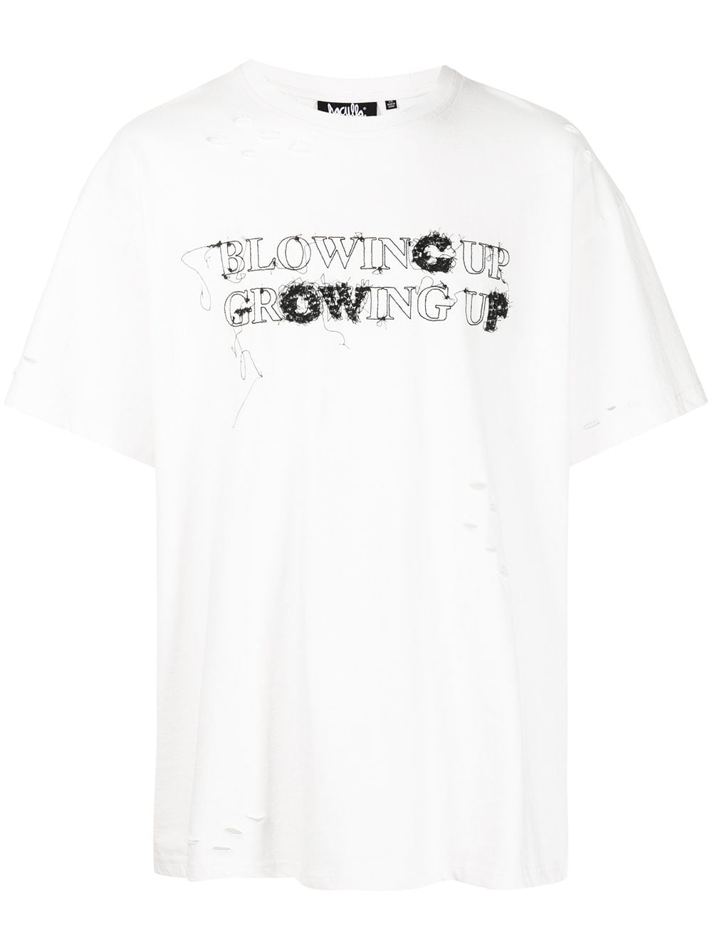 Haculla Blowing Up Growing Up stretch-cotton T-shirt - White von Haculla