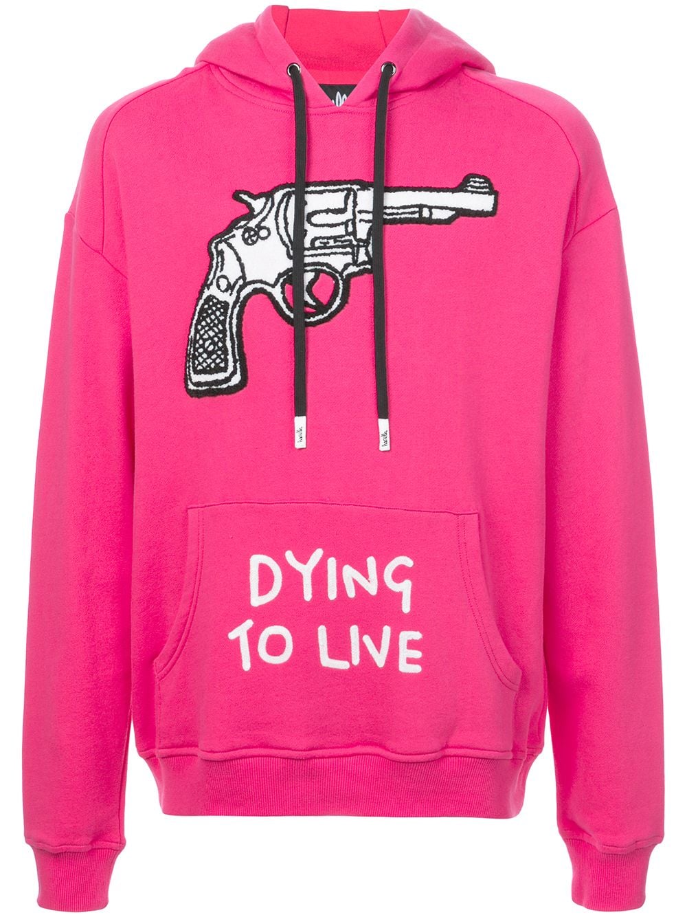 Haculla Dying to live patch hoodie - Pink von Haculla