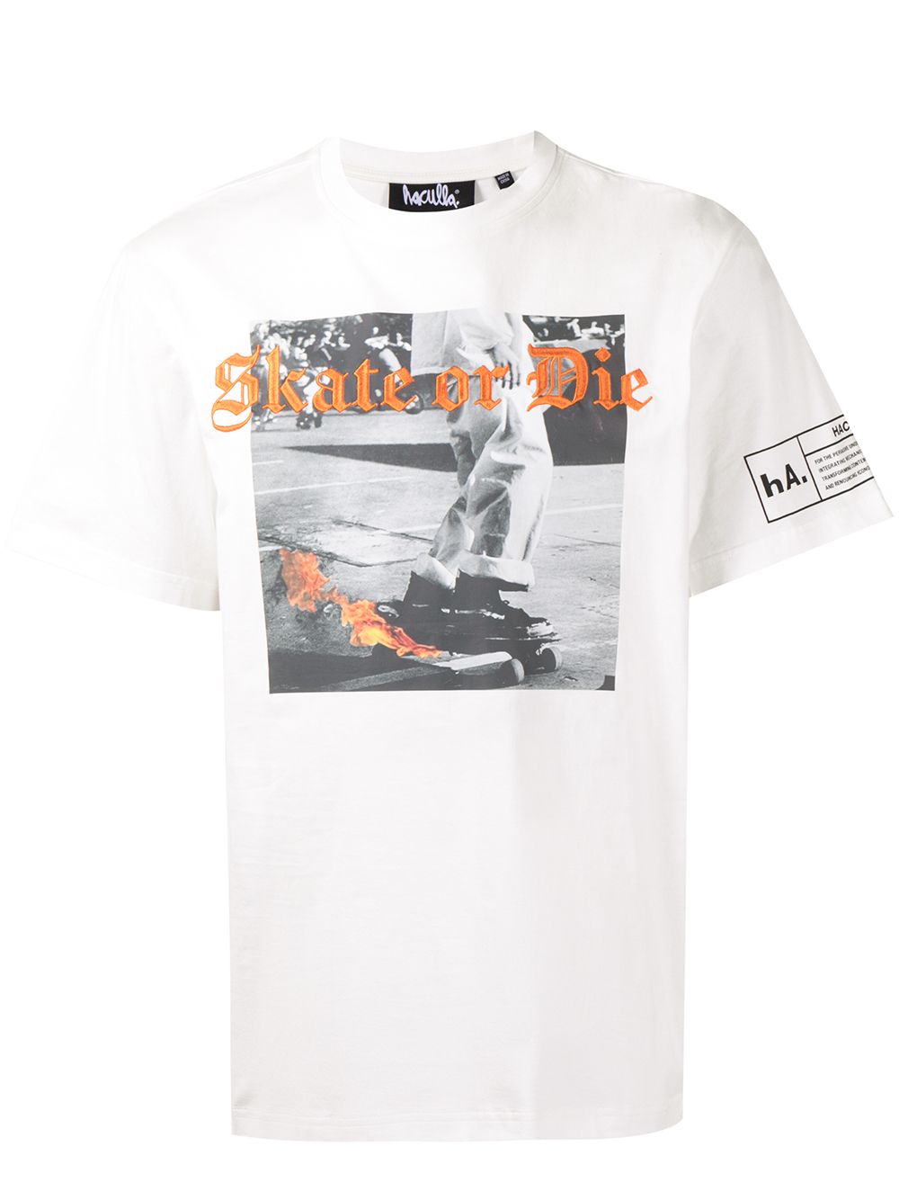 Haculla Skate or Die embroidery T-shirt - White von Haculla