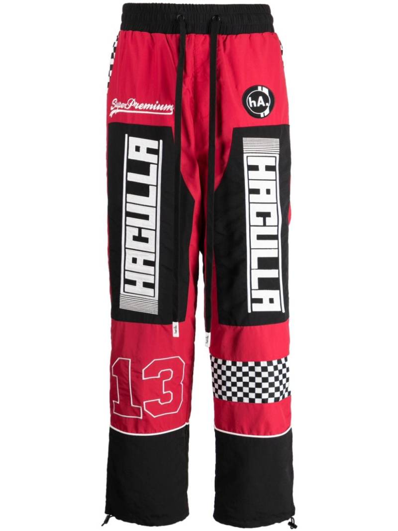 Haculla Super Premium Racer logo-print track pants - Red von Haculla