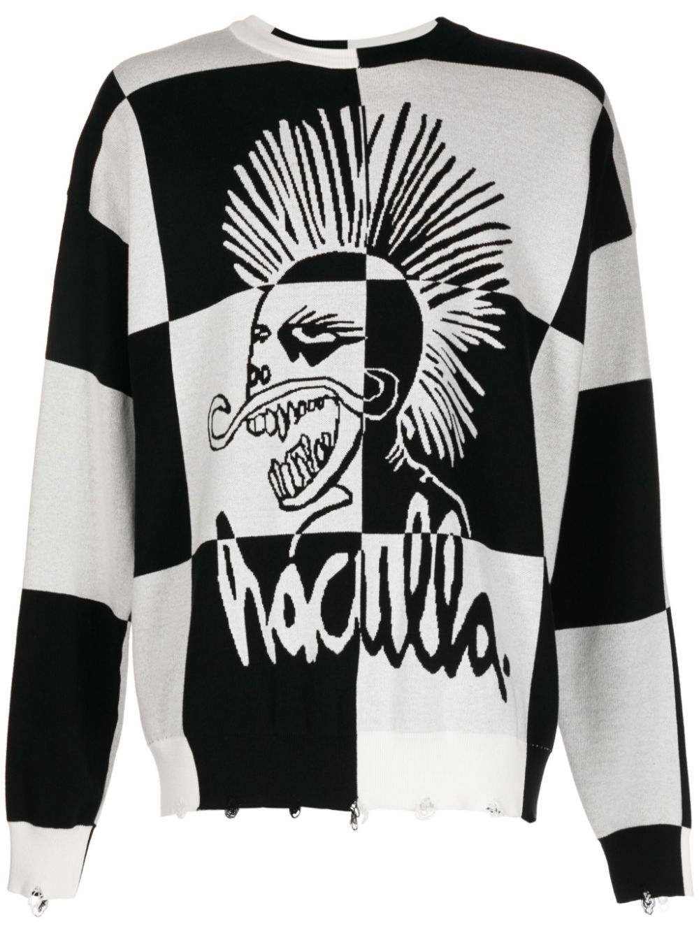 Haculla This Is Chess intarsia-knit jumper - Black von Haculla