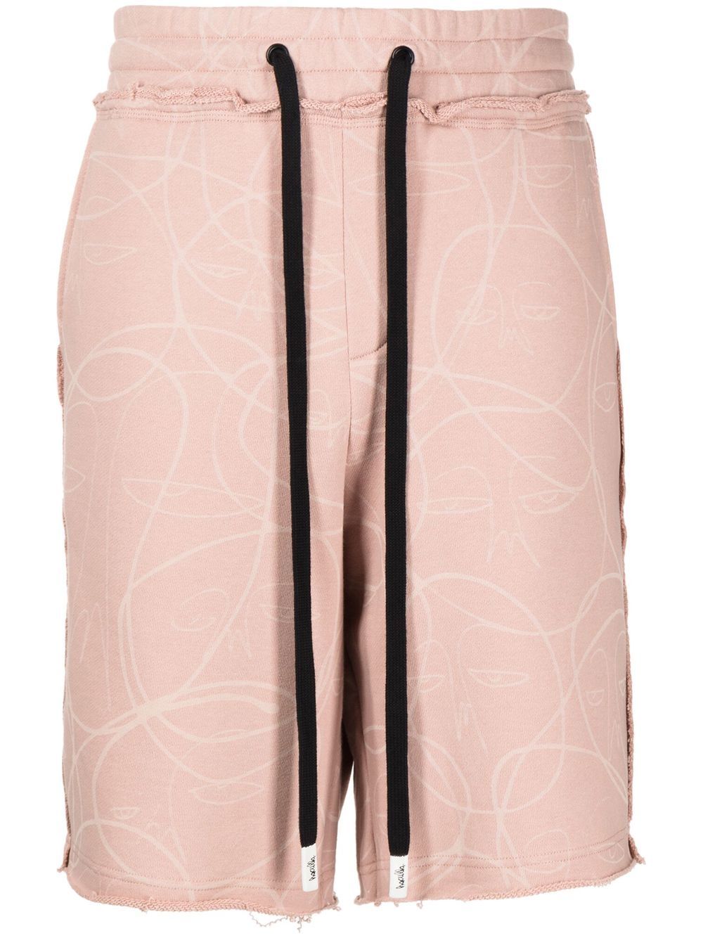Haculla abstract-print knee-length shorts - Pink von Haculla