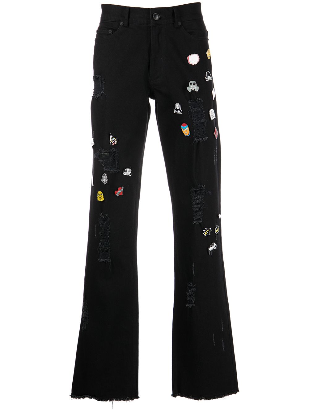 Haculla decorative pin-detail distressed jeans - Black von Haculla