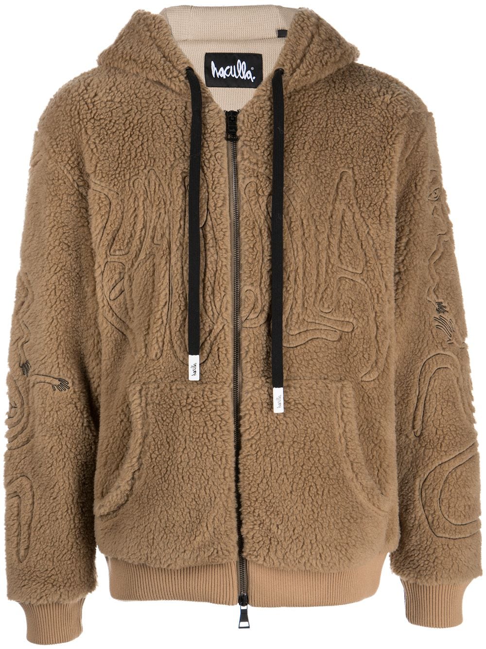 Haculla faux-shearling zip-up hoodie - Brown von Haculla