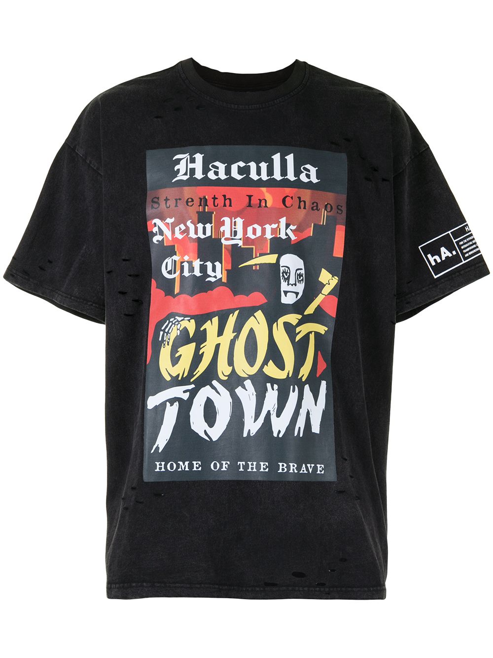 Haculla Ghost Town print - Black von Haculla