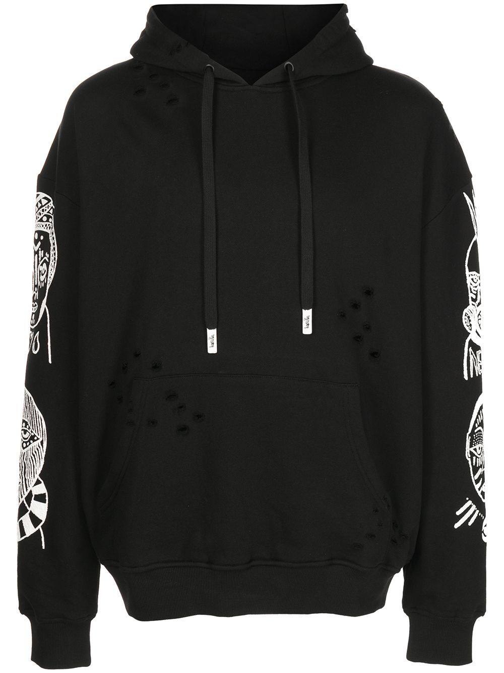 Haculla graphic-print distressed hoodie - Black von Haculla