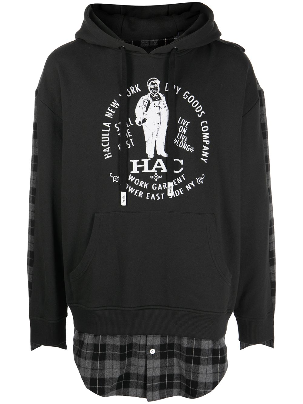 Haculla layered-design hoodie - Black von Haculla