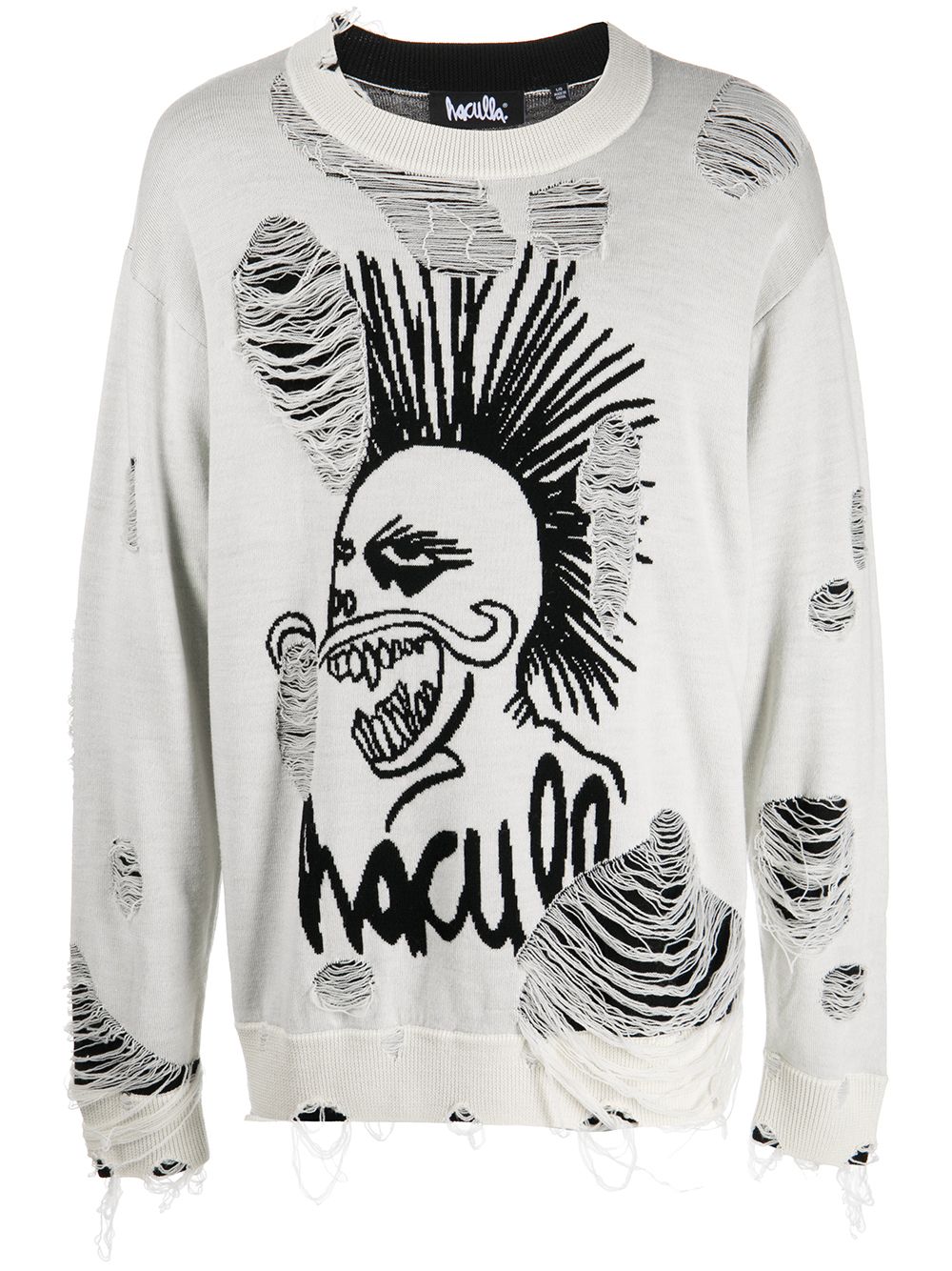Haculla logo-knit distressed jumper - Black von Haculla