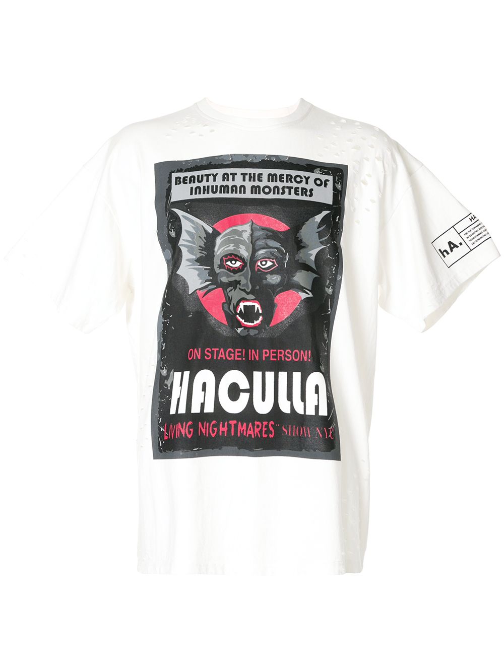 Haculla monster logo T-shirt - White von Haculla