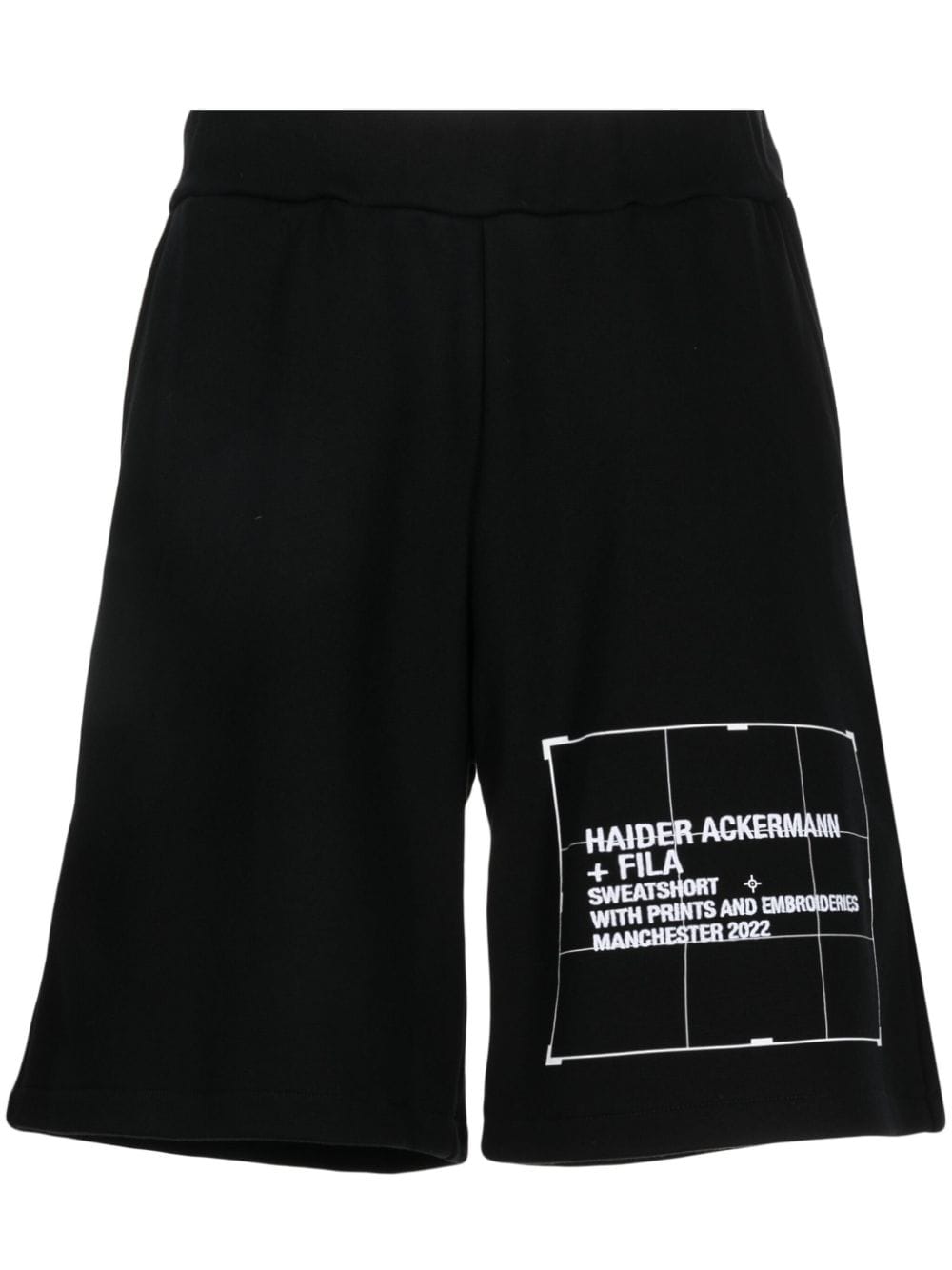 Haider Ackermann logo-embroidered cotton track shorts - Black von Haider Ackermann