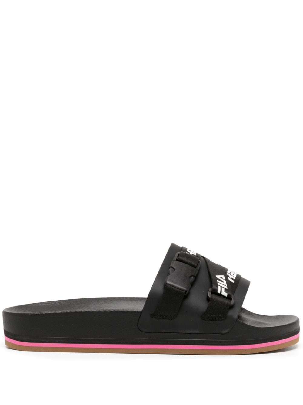 Haider Ackermann x FILA Sala leather slides - Black von Haider Ackermann