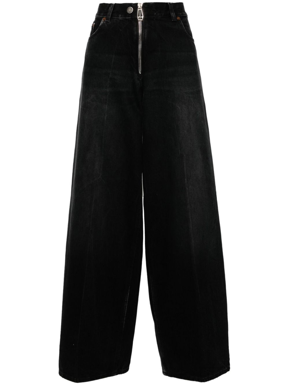 Haikure Bethany Zip wide-leg jeans - Black von Haikure