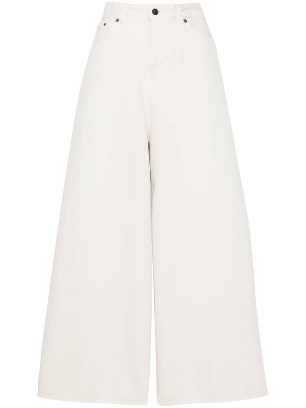 Haikure logo-patch wide jeans - Neutrals von Haikure