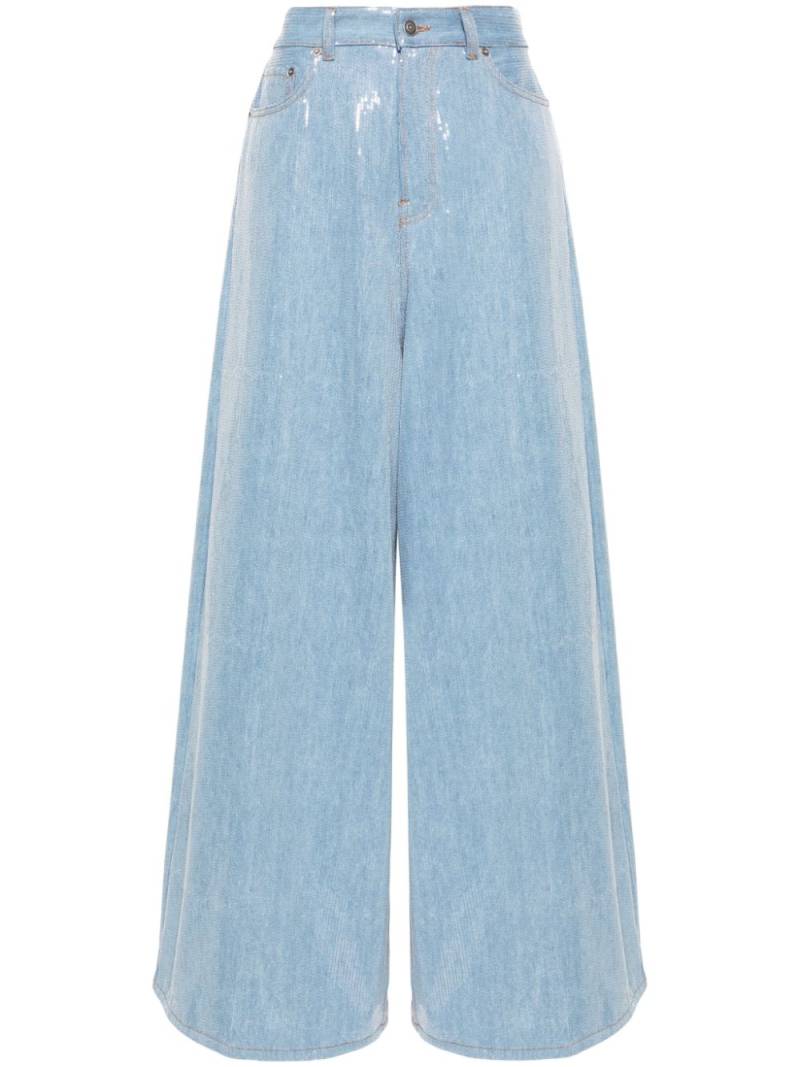 Haikure sequinned wide-leg jeans - Blue von Haikure