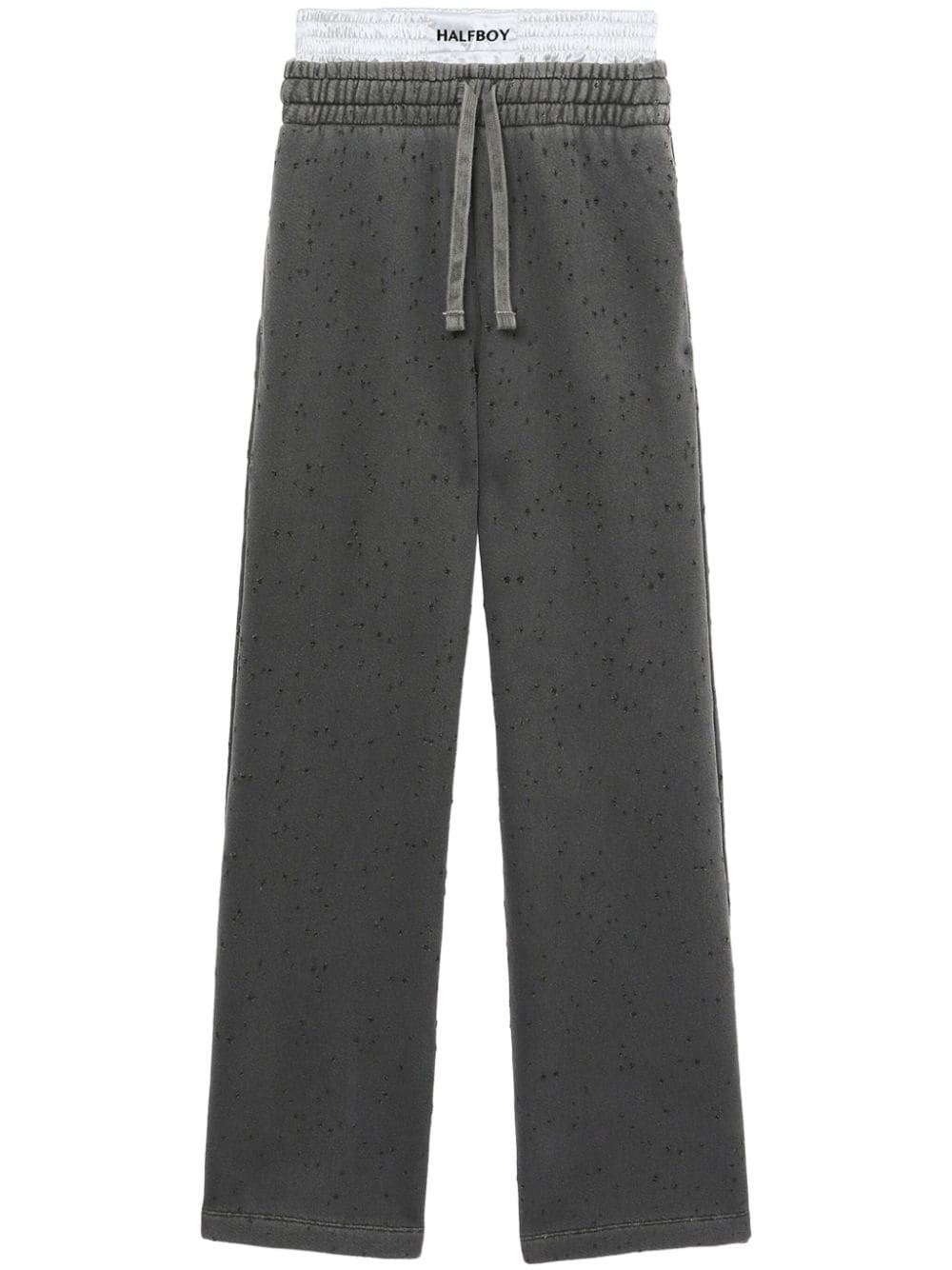 Halfboy layered wide-leg track pants - Grey von Halfboy