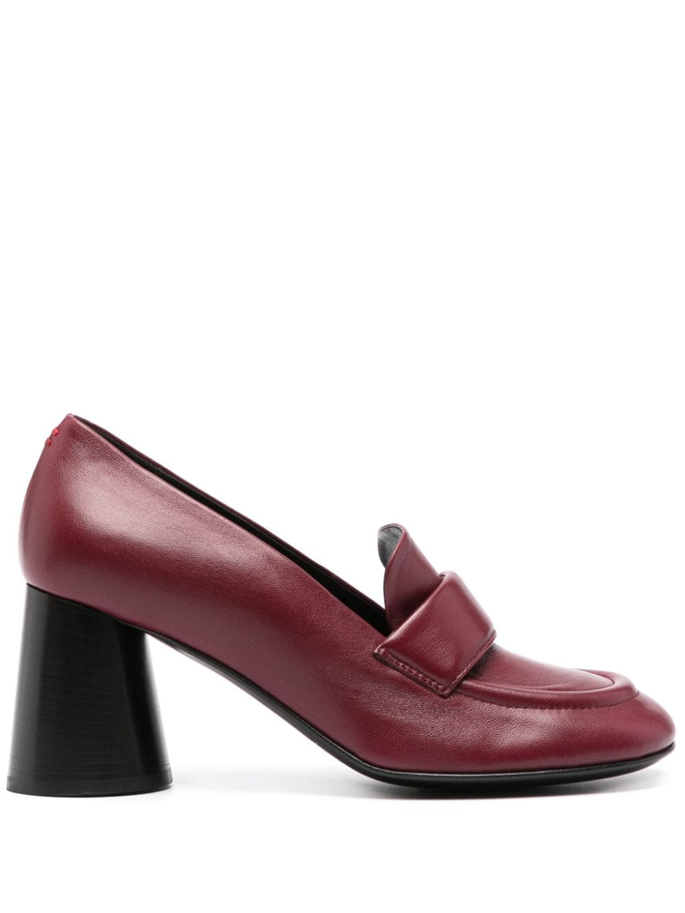 Halmanera block-heel 75mm leather loafers - Red von Halmanera