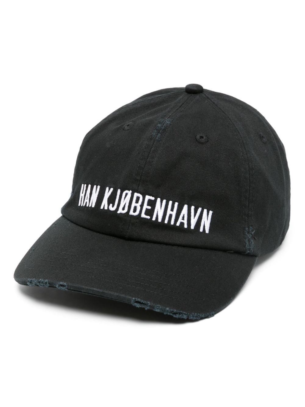 Han Kjøbenhavn logo-embroidered organic cotton cap - Black von Han Kjøbenhavn