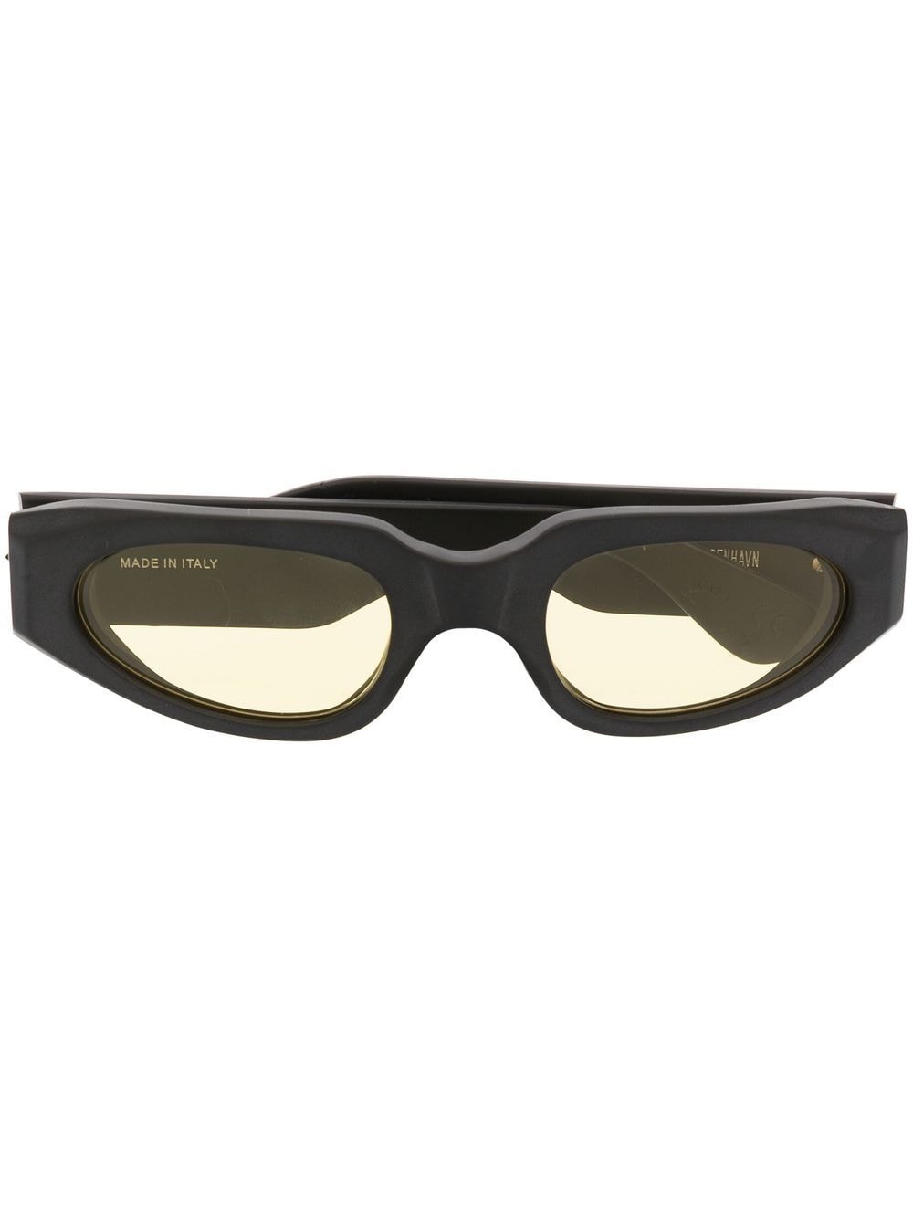 Han Kjøbenhavn logo-plaque rectangle-frame sunglasses - Black von Han Kjøbenhavn