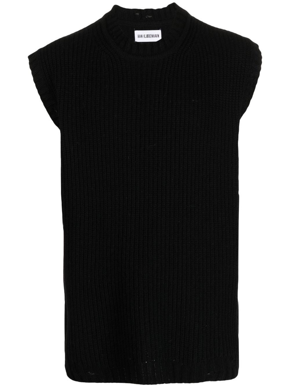 Han Kjøbenhavn wool-blend sweater vest - Black von Han Kjøbenhavn