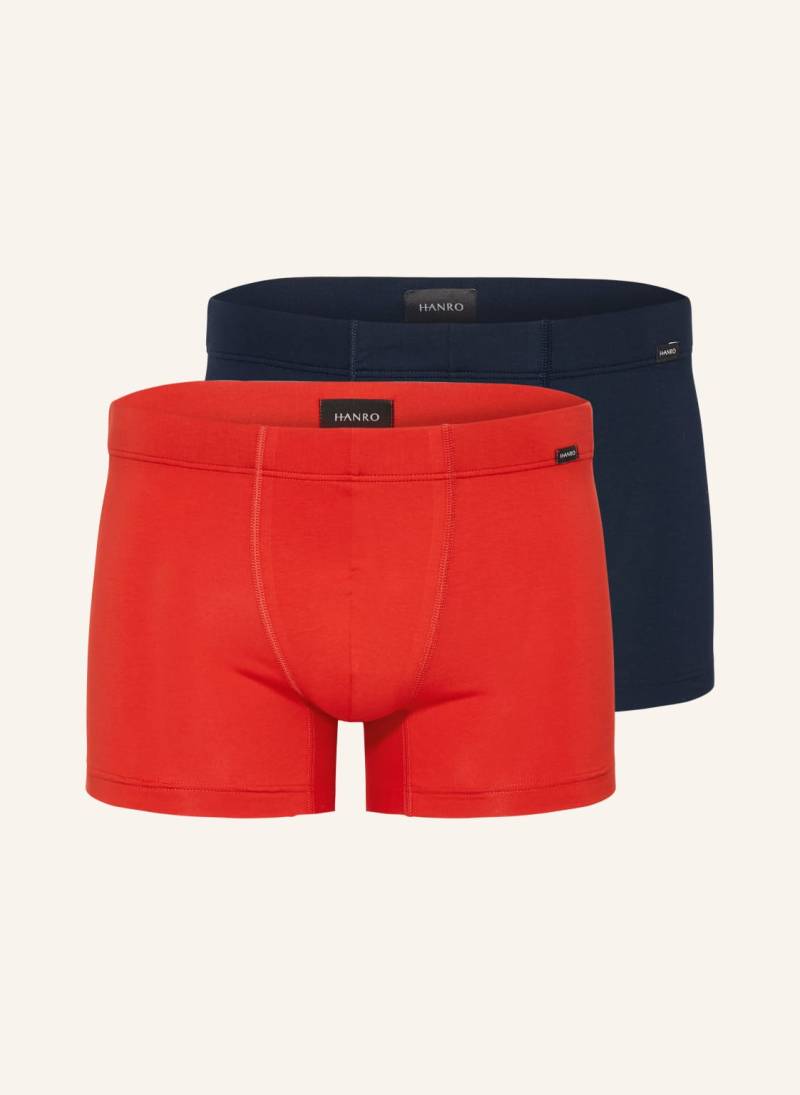 Hanro 2er-Pack Boxershorts Cotton Essentials blau von Hanro