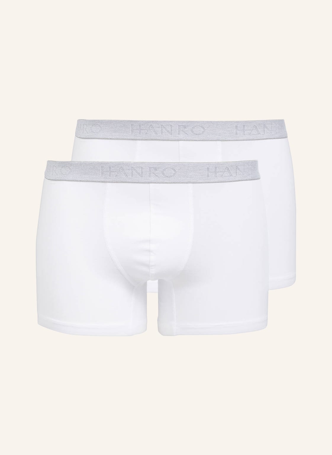 Hanro 2er-Pack Boxershorts Cotton Essentials weiss von Hanro