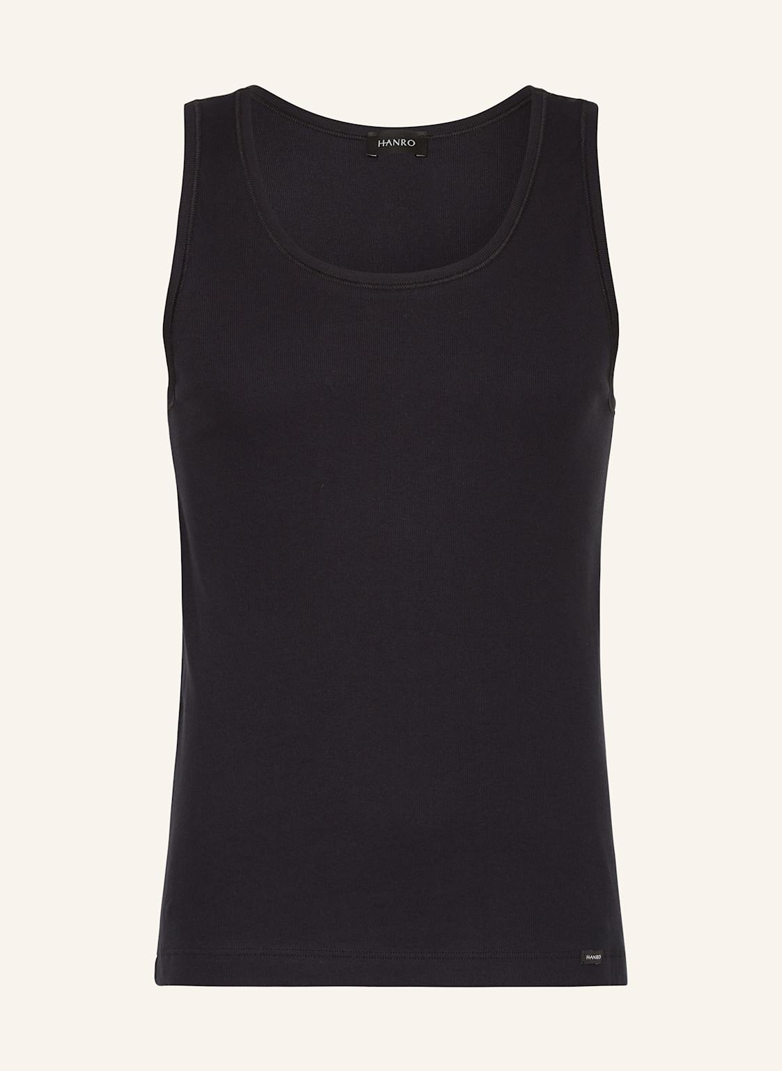 Hanro Unterhemd Cotton Essentials schwarz von Hanro